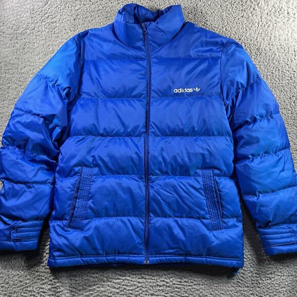 adidas Other - Adidas Originals Trefoil Down Puffer Jacket Blue Men’s Large G84538 Vintage Vibe